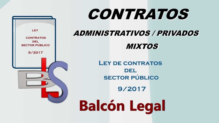 Contratos mixtos ley 9 2017