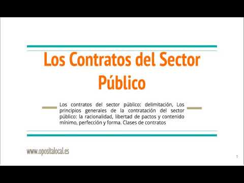 Tema los contratos del sector publico