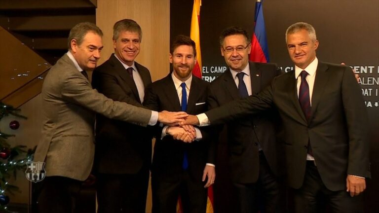 Messi renovo contrato con el barcelona
